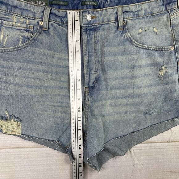 Wild Fable Shorts Womens Jr 17 Super High Rise Denim Jean 3” Inseam Cut Off NWT - Picture 6 of 11